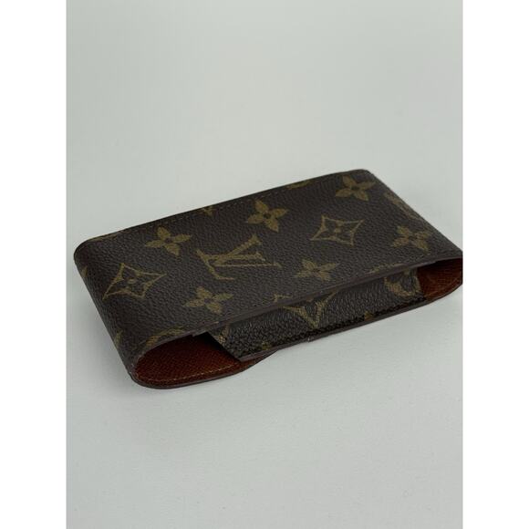 Louis Vuitton Monogram Case Brown Leather 5 Inch - Picture 6 of 7